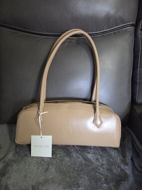 Rachel Zoe Blush Nude Patent Leather Shoulder Bag
